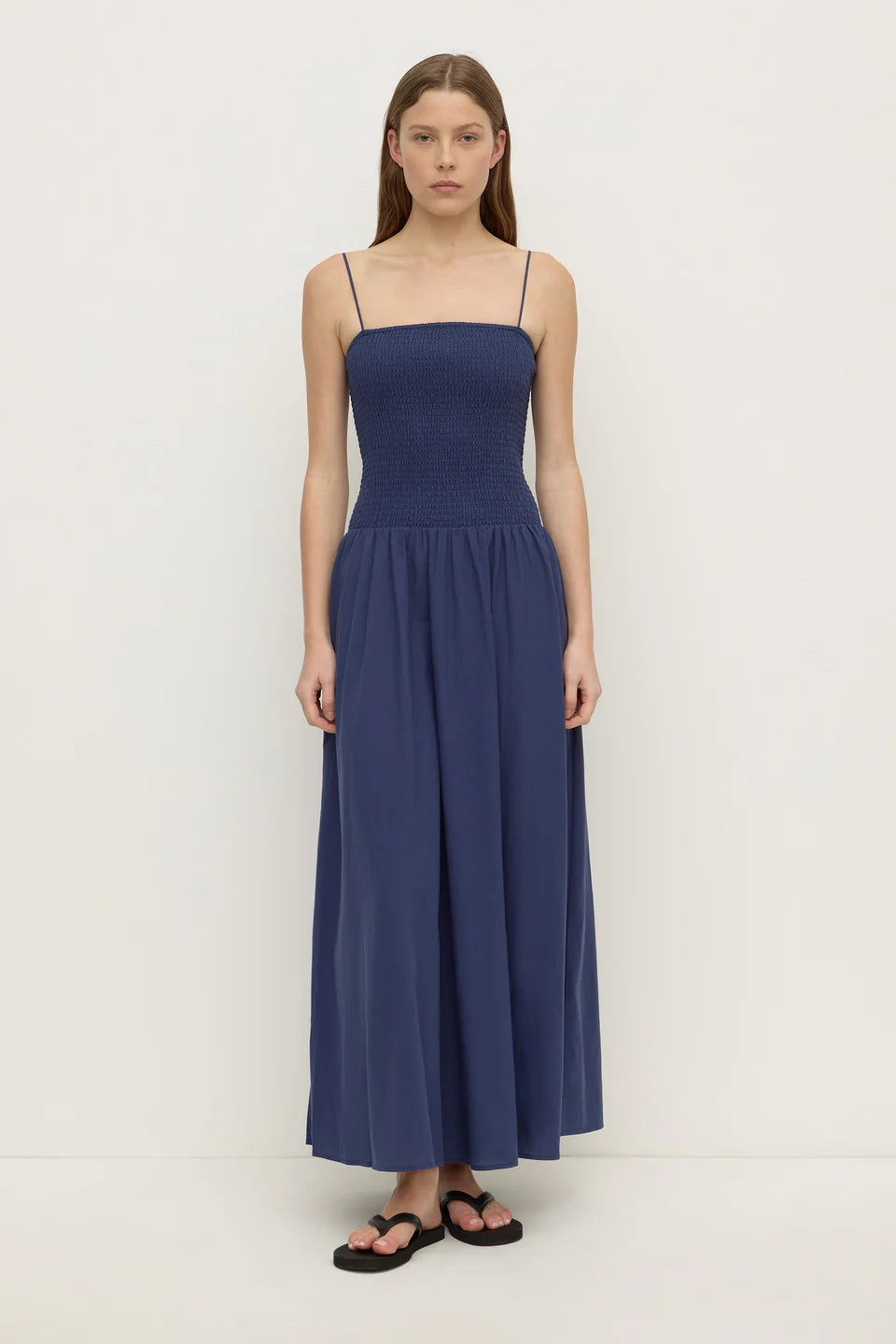 Cotton Shirred Dress