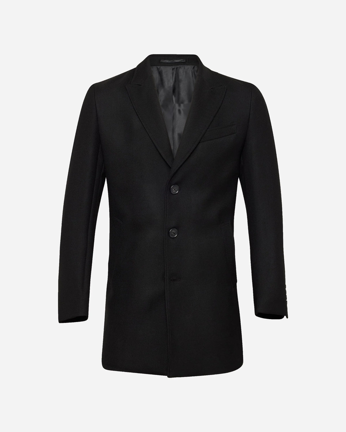 LAPEL COAT BLACK