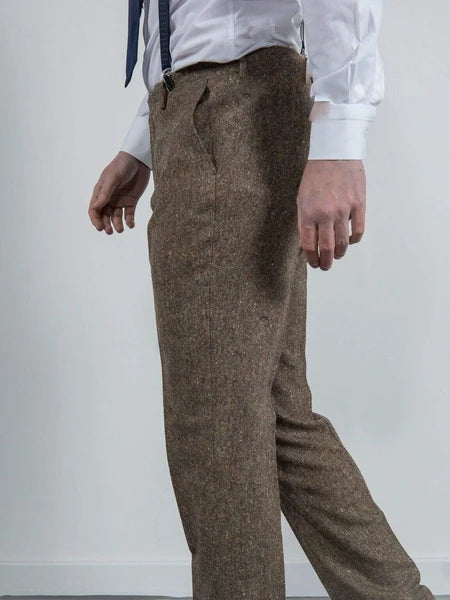 Men's Brown Tweed Trousers